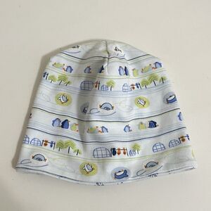 Kissy Kissy Penguins Igloos Baby Hat Beanie Pima Cotton Baby Boys Size Newborn